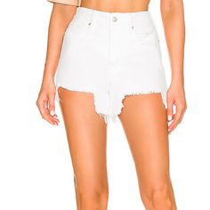 Nwt! Good American X Revolve White Denim Shorts. Size 16. Never Worn. No Flaws Check Out My Profile For Tons Of Revolve Clothing Revolve Urban Outfitters House Of Cb Meshki Oh Polly Tiger Mist Love And Lemons Free People Anthropologie Cult Gaia Lulus Lillyful Miss Lola Lovers And Friends Fashion Nova Jluxlabel Weworewhat Nbd Nookie Hours Patbo Michael Costello Mistress Rocks Zara White Fox Boutique Pretty Little Thing Plt Agolde Vegas Miami Vacation Wedding Guest Dance Party Club Tulum Influence White High Waist Denim Shorts, Trendy High-waist White Jean Shorts, Trendy High Waist White Jean Shorts, Fitted High Waist White Jean Shorts, White High Waist Fitted Jean Shorts, White Ripped Mid-rise Bottoms, Trendy White Denim Shorts, White Mid-rise Jean Shorts For Summer, White Ripped Cotton Bottoms