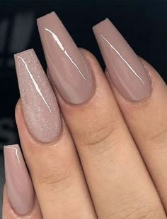 Ballerina Nails Designs, Long Nail Art, Elegant Nail Designs, Makeup Lips, Her Nails, Shiny Nails, Coffin Nails Long, Ballerina Nails, Nail Designs Glitter