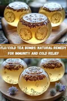 Discover Flu/Cold Tea Bombs, a natural remedy packed with ginger, garlic, turmeric, and lemon to boost immunity and soothe cold symptoms. Cold Tea, Cold Relief, Boost Immunity, Cold Symptoms, Natural Remedy, Immune Boosting, Healthy Eats, Natural Remedies, Ginger