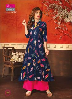 Indian Women Kurta Kurti Ethnic Designer Bollywood Dress Tunic Top New Long Gown #Handmade #SalwarKameez #AnyOccasionCasualPartyCocktail Cotton Frocks For Women Summer Dresses, Short Frocks For Women, Frock Designs For Women, Best Kurtis, Anarkali Designs, Ethnic Kurti, Cotton Kurtis, Dresses By Pattern, Bollywood Dress