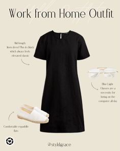 12 work from home outfits - Styl'd Grace Wfh Summer Outfits, Wfh Outfits Spring, Wfh Outfits Summer, Black Women Church Outfit, Wfh Style, Outfit Tutorial, Wfh Outfits, Work From Home Outfit, Outfit Collection