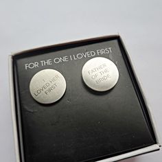 Brand New In Box Ready To Gift Wedding Cufflinks, No One Loves Me, Accessories Wedding, Cufflinks Wedding, Cufflinks Men, Father Of The Bride, Cuff Links, Wedding Accessories, The Bride