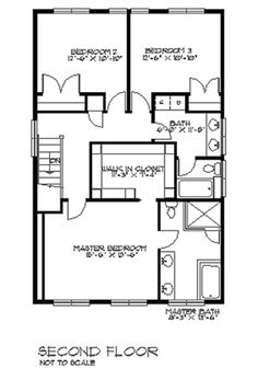 the second floor plan for a two bedroom apartment