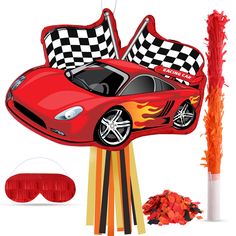 PRICES MAY VARY. Pinata Set: you will receive a cars pinata decoration, with many accessories of the same theme, including a PVC bat, a red tassel eye mask, 50g square confetti, and lots of colorful ribbons; This car theme pinata set is in the shape of a race car with bright colors, it's easy to get the kids love Large Size: our race car pinata supplies measures approx. 16.6 x 12.4 x 3.3 inches, it can hold 2 lbs of candy or small gifts; The bat measures approx. 2.5 x 40 cm/ 1 x 15.8 inch, and t Cars Pinata, Car Pinata, Racing Party, Race Car Themes, Birthday Pinata, Birthday Party Game, Car Theme, Race Party, Family Party Games