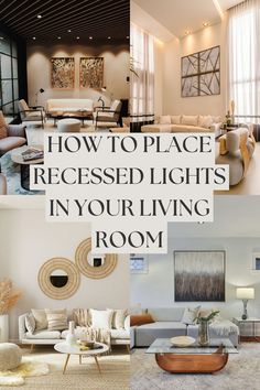 How to Place Recessed Lights in Your Living Room | The Complete Guide Recess Lighting Living Room, How To Place Recessed Lighting, Recessed Lights In Living Room, Recessed Lighting Ideas Living Room, Recessed Light Placement, Where To Place Recessed Lights, Canned Lighting In Living Room, Recessed Lighting In Living Room