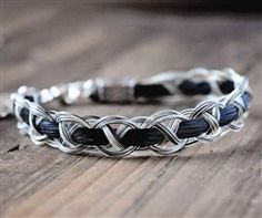 LOVE this style of braided horse hair - Shadow bracelet by Spirithorse Designs #horsehairjewelry #horsehairbracelet #spirithorsedesigns #equestrainstyle Horse Shadow, Shadow Horse, Equestrian Earrings, Horse Hair Braiding, Equestrian Bracelet, Parrot Jewelry, Hair Keepsake, Horse Hair Bracelet, Hair Earrings