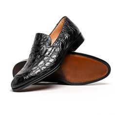 Luxury Crocodile Pattern Loafers For Formal Wear, Luxury Designer Crocodile Pattern Loafers, Luxury Crocodile Pattern Loafers, Luxury Classic Crocodile Pattern Loafers, Luxury Crocodile Pattern Business Loafers, Luxury Alligator Leather Boots, Luxury Oxfords With Crocodile Pattern, Luxury Business Casual Dress Shoes With Crocodile Pattern, Luxury Crocodile Pattern Loafers For Formal Occasions