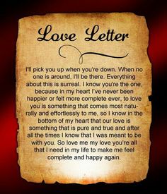 an old paper with the words love letter written on it