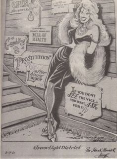 an old fashion ad from the 1950's shows a woman in a dress and fur stole