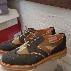 Mark Macnairy Made In England Men's Shoes, Worn Once, Still Have Pieces Of Wrapping On Soles Shoes Color, Derby, Men's Shoes, Oxford, England, Man Shop, Green, Color