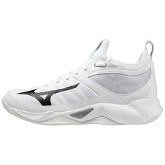 a white and black tennis shoe on a white background