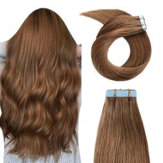 PRICES MAY VARY. 【Salon Quality Hair Extensions】Seamless straight tape in hair extensions.100% premium remy human hair,salon quality,tangle free, shedding free. The remy hair tape in extensions feel smooth and soft. our tape hair extensions can be curled just you like. 【Sticky Blue Tape】Specially developed high-strength invisible tape, double-sided, re-usable, quality tape,made in US. You can replace the tape when required. Easy to install or remove the tape in extensions,can be reusable, we sug Blue Hair Extensions, Hair Tape In Extensions, Glue In Hair Extensions, Real Human Hair Extensions, Hair Tape, Tape In Extensions, Texturizer On Natural Hair, Quality Hair Extensions, Tape In Hair Extensions