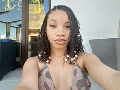 Cute short goddess braids with beads on the end Lmk what you think Goddess Braids Natural Hair With Beads, Curly Hair With Braids And Beads, Short Braids With Knots At The End, Braids With Beads Short Hair, Short Goddess Braids With Beads, Goddess Braids With Beads, Short Braids With Beads, Short Braids With Curls, Short Goddess Braids