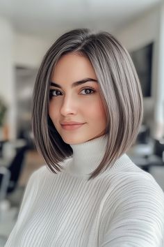 10 Beautiful New Bob Haircut Ideas for Women 💇‍♀️✨ Discover the latest bob styles that are chic, modern, and perfect for a fresh new look! 💁‍♀️🌟 #BobHaircuts #HairInspo #ChicStyles #TrendyLooks #FreshCuts Curly Hair Bob Haircut, Haircuts Ideas For Women, Bob Style Haircuts, Haircut Ideas For Women, Balayage Straight Hair, Bob Haircut Ideas, Charleston Style, Haircuts Ideas, Grey Hair Inspiration