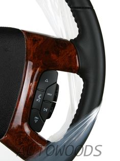 the steering wheel cover is made out of wood