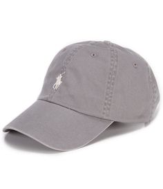 Polo Ralph Lauren Classic Cotton Chino Sports Cap in Perfect Grey - $27 Classic Trucker Hat With Embroidered Logo Visor, Classic Trucker Hat With Embroidered Logo, Solid Color Hat With Embroidered Logo And Curved Visor, Gray Flat Bill Baseball Cap With Embroidered Logo, Gray Baseball Cap With Embroidered Logo, Classic Visor Baseball Cap With Embroidered Logo, Classic Outdoor Baseball Cap With Embroidered Logo, Classic Dad Hat Baseball Cap For Sports, Classic Gray Baseball Cap For Outdoor