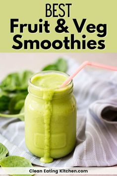 If you're looking to add more veggies to your diet, you'll want to check out this list of the 15 Best Fruit and Vegetable Smoothies! All of these recipes includes at least one serving of vegetables, but you'd never believe it. These recipes are all vegetarian with vegan and dairy-free options.