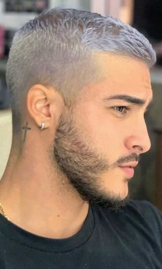 Soccer Hairstyles Boys, Back Ear Tattoo Men Guys, Hair Tattoo Designs, Very Short Hair Men, Hairline Tattoos, Bleached Hair Men, Haircuts For Balding Men, Scalp Tattoo, Tattoo Hair