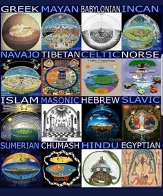 many different pictures are shown together in this collage with the names and symbols on them