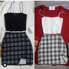 Hannah plaid skirt and Sofie plaid skirt at Needmystyle.com Top: another basic crop top . . . #skirt #skirts #miniskirt #croptop #springfashion #ootd Basic Crop Top, Crop Top Skirt, Plaid Mini Skirt, Plaid Skirt, Left Or Right, Plaid Skirts, White Plaid, Spring Fashion, Mini Skirt