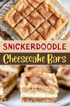 Snickerdoodle Cheesecake Bars - Insanely Good Snickerdoodle Cheesecake Bars, Snickerdoodle Bars Recipe, Snickerdoodle Cheesecake, Snickerdoodle Bars, Cheesecake Bar, Golden Oreo, Cheesecake Bar Recipes, Vanilla Cheesecake, Snickerdoodle Cookies