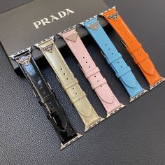 Premium Genuine Leather: Crafted from high-quality genuine leather, this Prada Apple Watch replacement strap offers a luxurious feel and exceptional durability, ensuring it withstands daily wear while maintaining its elegance. Iconic Prada Branding: Featuring the iconic Prada logo, this strap embodies the sophistication and high fashion synonymous with the brand, making it a prestigious accessory for your Apple Watch. Elegant and Timeless Design: The strap's classic design and luxurious leath... Luxury Leather Bracelet Strap Apple Watch Band, Luxury Leather Strap Apple Watch Band, Luxury Black Apple Watch Band For Business, Luxury Silver Leather Apple Watch Band, Luxury Leather Strap Watch Bands For Business, Luxury Leather Bracelet Strap Watch Bands, Luxury Rectangular Watch Accessories With Wrist Strap, Luxury Business Watch Band With Bracelet Strap, Luxury Leather Strap Apple Watch Band For Business