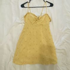 Super Cute, Never Worn. Was Too Small Yellow Slip Dress, Yellow Sun Dress, Cute Yellow Dresses, Short Yellow Dress, Dresses Yellow, Yellow Sun, Dress Retro, Grad Dresses, 6th Grade