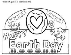 happy earth day coloring page for kids