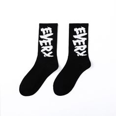 Introducing our Sports Casual Printed Socks, designed for ultimate comfort and style. With a middle tube height and standard thickness, these socks are perfect for everyday wear. Crafted from high-quality cotton, they ensure breathability and durability. Whether you're hitting the gym or going for a casual stroll, these crew-length socks provide a snug fit and excellent support. Choose from a variety of eye-catching prints to effortlessly elevate your outfit. Step into style and comfort with our Breathable Casual Winter Socks, Comfortable Sports Socks With Letter Print, Trendy Letter Print Cotton Socks, Trendy Cotton Letter Print Socks, Trendy Cotton Socks With Letter Print, Black Sports Socks With Letter Print, Casual Cotton Letter Print Socks, Black Breathable Socks For Streetwear, Sporty Breathable Socks For Streetwear