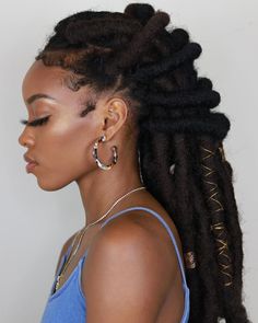 Click to learn more! Best Crochet Hair, Beautiful Dreadlocks, Protective Hairstyles For Natural Hair, Marley Hair, Faux Locs Hairstyles, American Threads, Dreads Styles