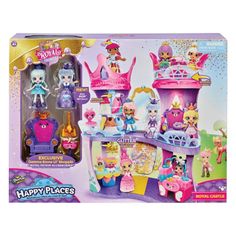 littlest pet shop happy places playset set with princess doll and accessories for girls