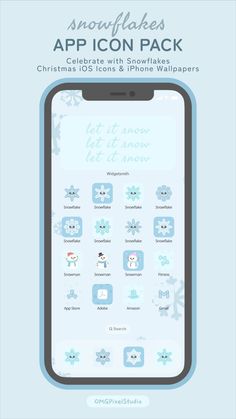 snowflakes app icon pack for the iphone