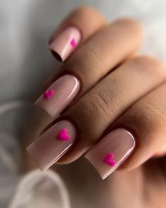 Palm Nails, Wow Nails, Romantic Nails, Diy Acrylic Nails, Minimal Nails, Basic Nails, Rose Nails, Nails 2023, Heart Nails