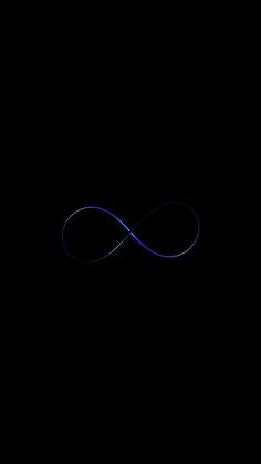 an infinite sign is shown in the dark with no image to describe, it's possible