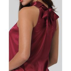 Keep your look professional and stylish in this satin top from Hobemty. This satin top can be a perfect addition to almost any outfit from formal to daily wear, great for work, meetings, office, work, casual, daily dressing, etc. Pair it with pencil skirts or suit pants for an elegant office look. Comfortable and versatile, this satin top is perfect on its own or as a layer under a blazer. Solid Satin Tank Top For Party, Elegant Satin Halter Neck Top, Satin Halter Neck Blouse For Party, Satin Halter Neck Party Blouse, Party Satin Blouse With Halter Neck, Satin Finish Tops For Workwear, Satin Tank Top For Party, Satin Sleeveless Blouse Tank Top For Parties, Sleeveless Satin Tops For Evening