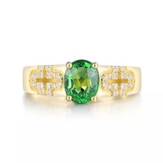 Welcome to Elegant Art Jewelry!  Stone: Natural Tsavorite Stone Weight:. 1.16ct (7mm×5mm) Side Stone: Natural Diamond Weight:. 0.13ct Metal: 14k Yellow Gold Gold Weight:. 2.86 gram Personalization: 9K/14K/24K/GOLD/SILVER/PLATINUM/ROSE-GOLD/WHITE GOLD. (Contact me)  Tsavorite Ring, Tsavorite Cuff Ring,14k Yellow Gold Ring, Oval Shape Ring, Tsavorite Ring, Tsavorite Engagement, Open Design Ring, Tsavorite Oval, Tsavorite Natural, Green Topaz, Green Gemstone, Gemstone Ring, Wedding Ring, Engagement Formal Green Tsavorite Birthstone Ring, Green Tsavorite Wedding Rings, Green Tsavorite Birthstone Ring, Green Sapphire Ring For Anniversary, Oval Green Tsavorite Diamond Ring, Oval Tsavorite Diamond Ring In Green, Tsavorite Birthstone Ring For May, Tsavorite Rings With Accent Stones For Promise, Gold Tsavorite Ring With Center Stone