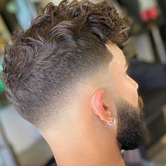 Mid Drop Fade With Design, Fade Hairstyle, Short Fade Haircut, Gents Hair Style