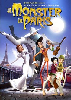 a movie poster for the animated film, a monster in paris