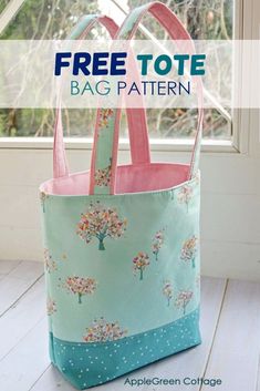 the free tote bag pattern is available for purchase