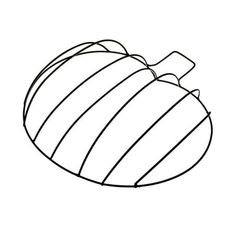 a black and white line drawing of a ball ornament on a white background