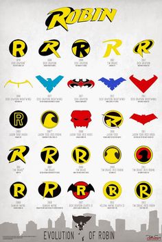 the evolution of logos from batman to robin