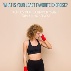 a woman in black sports bra top and red boxing gloves standing next to a wall