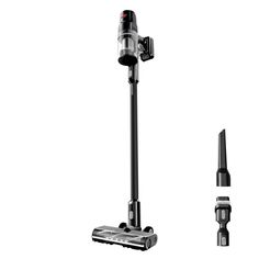 a black and white photo of a tripod with two different attachments on it