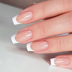 French Manicure Designs, White Tips, French Tip Nail Designs, French Manicure Nails, French Tip Acrylic Nails, French Nail Designs, Bridal Nails, French Tip Nails