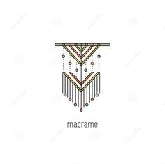 the macrame logo on a white background stock photo - image 349784