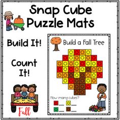 the snap cube puzzle mats for students to build it