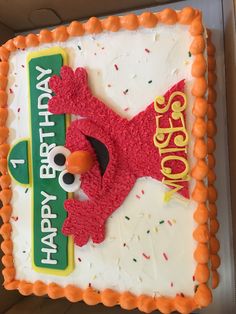 a birthday cake with an angry bird on it