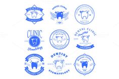 dental clinic badges and emblems