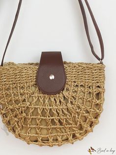 Bird in Bag - Straw Casual Light Brown Straw Bag For Spring, Casual Light Brown Shoulder Bag For Spring, Casual Brown Shoulder Bag For Spring, Plain Style, Bird In Bag, Bag Bag, Color Khaki, Crochet Tutorial, Straw Bag