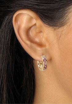 Night or day, casual or dressed up, birthday or any day, these huggie-hoop birthstone earrings are great for adding that simple touch of contemporary style. Prom Inspo, London Gifts, Platinum Credit Card, Birthstone Earrings, Gift Card Number, Birthstone Earring, Swimsuits For All, Huggie Earrings, Drawstring Pouch